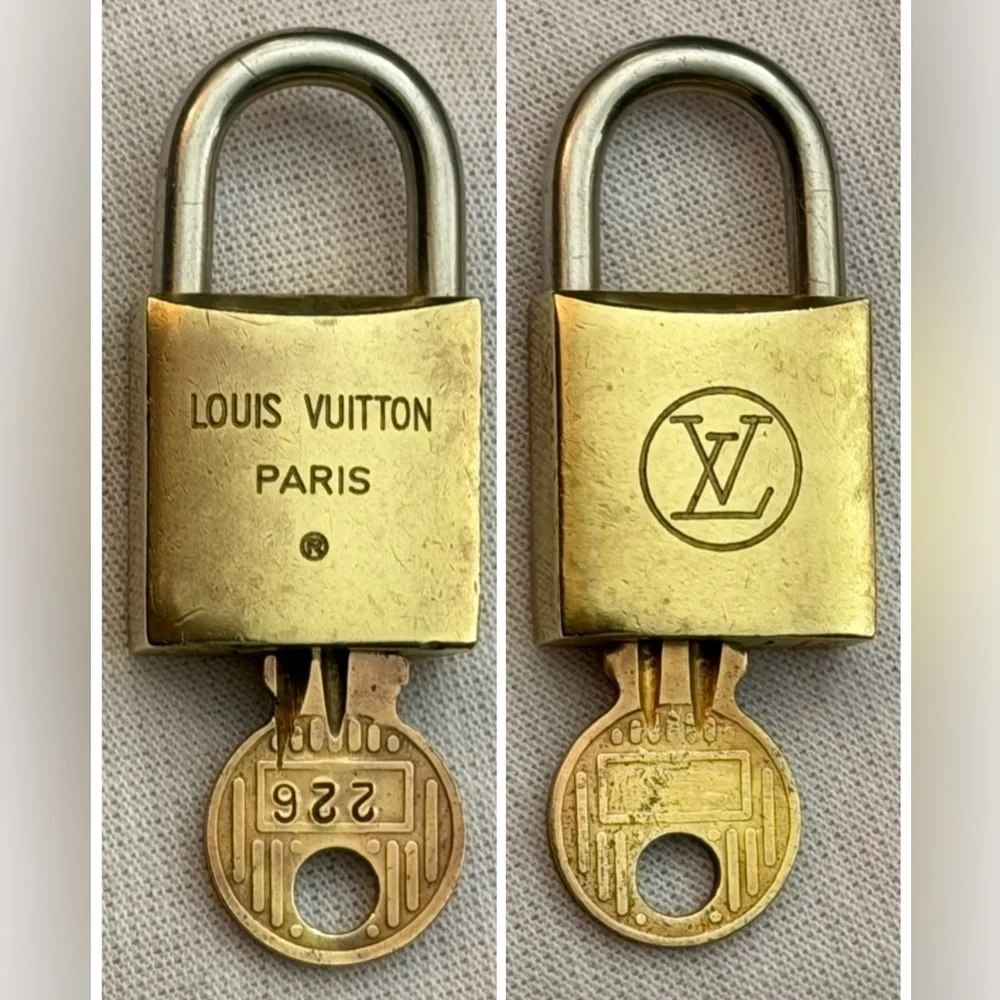 Louis Vuitton Gold Padlock with Key